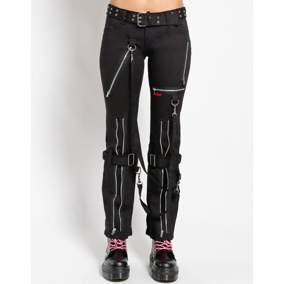 Tripp nyc Pants - Tripp NYC Black Skinny Buckle Strap Zip Detail Pants
